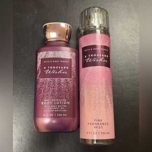 Bath & Body Works A Thousand Wishes Body Lotion and Mist - Purple and Pink